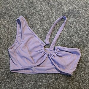 SHEIN Purple Bandeau with Asymmetrical Design